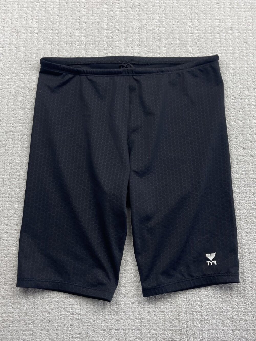 TYR Spandex Jammers Compression Shorts Swimsuit Black Performance Men Read